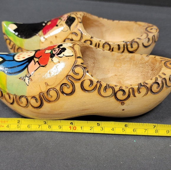 Handpainted Wood Clogs Dutch Holland - Picture 8 of 8